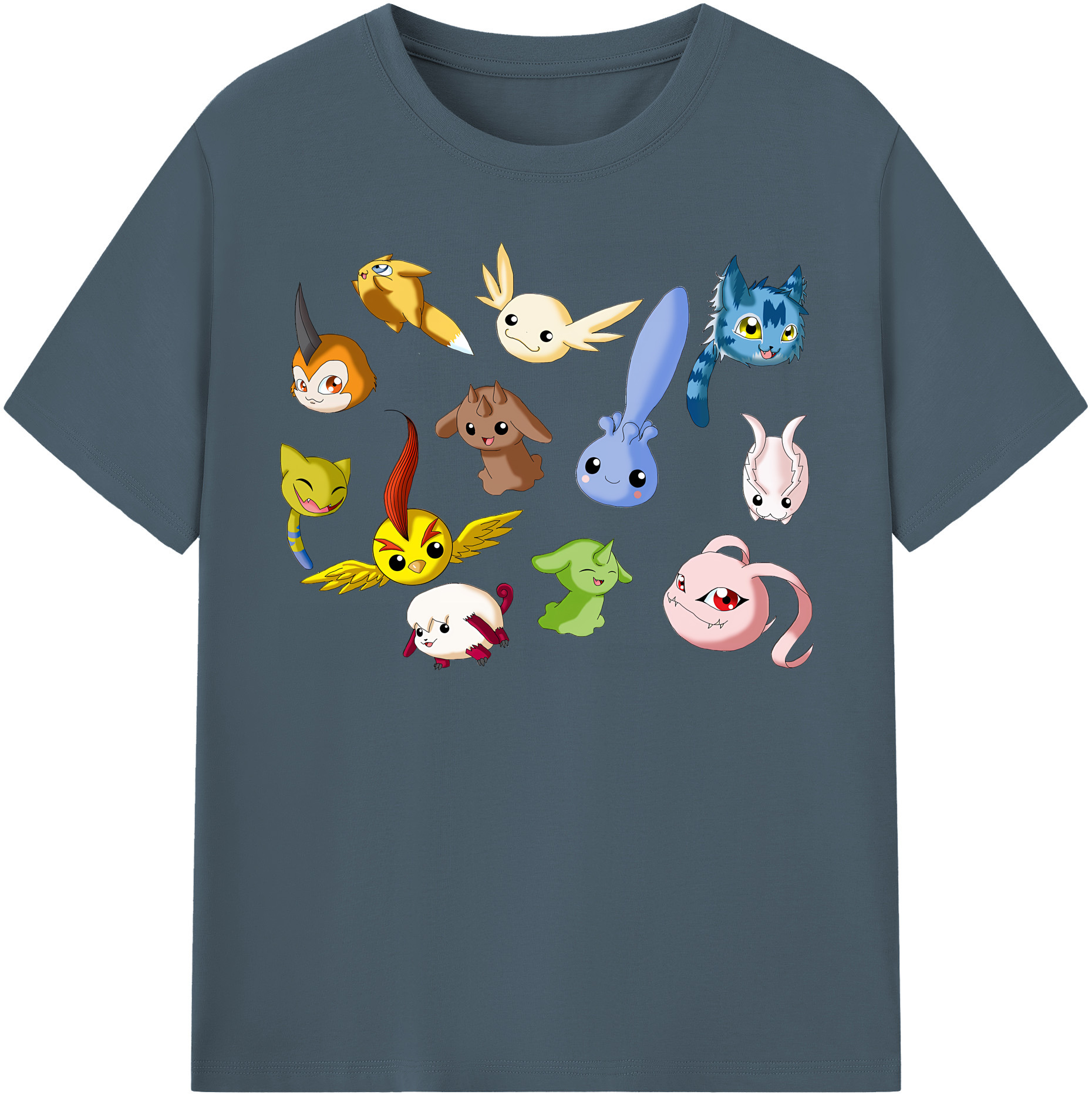 （画像用） Digimon デジタルモンスター/デジモン 綿100％半袖Tシャツ（フロントプリント）